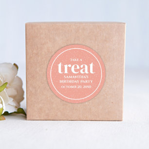 Birthday Einfache Minimalistische moderne Leckerei Runder Aufkleber