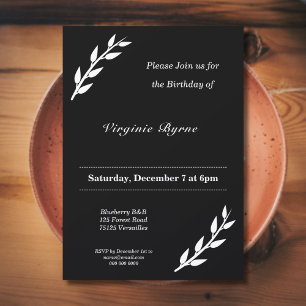 Birthday Einladung mit Ornamenten