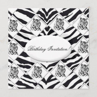 Birthday Einladung von White Tiger