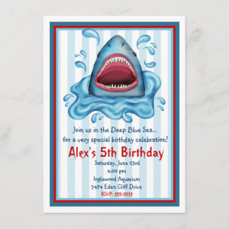 Birthday Einladungen für Haie
