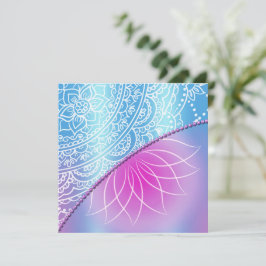 Birthday Einladungs-Flachkarte für Spitzen & Perle