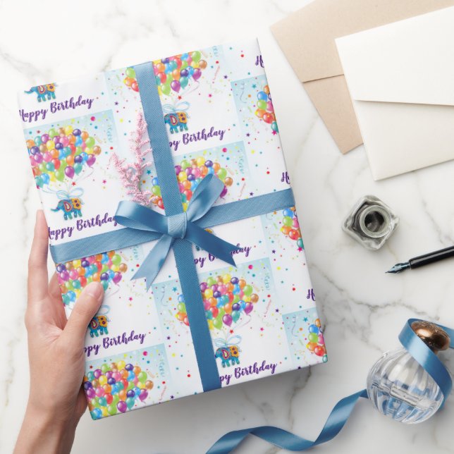 Birthday Elefant Geschenkpapier (Schenken)