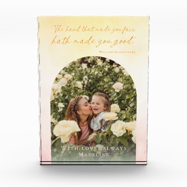 Birthday Elegantes Wasserfarbangebot Fotoblock (Vorderseite)