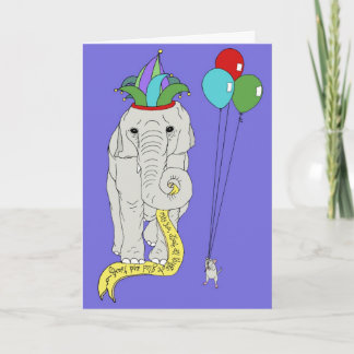 Birthday Elephant Karte