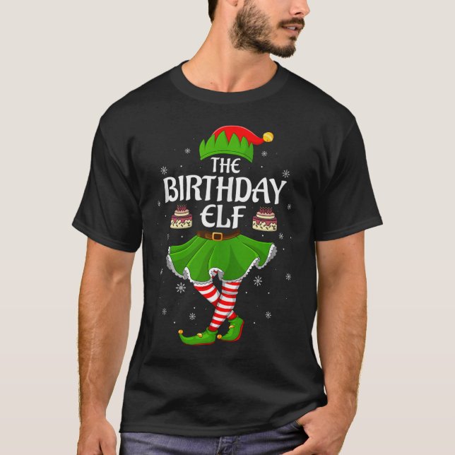Birthday Elf Christmas Family Girls Women Elf Squa T-Shirt (Vorderseite)