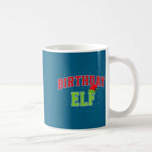 Birthday Elf Christmas Family Matching Group Xmas  Kaffeetasse (Rechts)