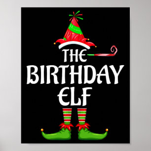 Birthday Elf Matching Family Group Weihnachts-Part Poster