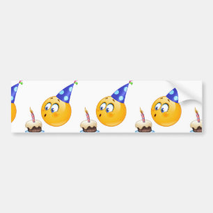 birthday emoji autoaufkleber