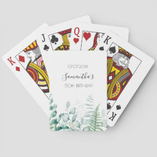 Birthday Eukalyptus green beodland farne name Spielkarten