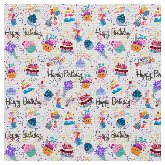 Birthday Fabric vom Hof Stoff (Muster)