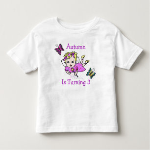 Birthday Fairy and Butterfells Age and Name Kleinkind T-shirt