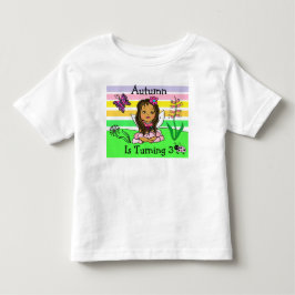 Birthday Fairy and Butterfells Age and Name Kleinkind T-shirt