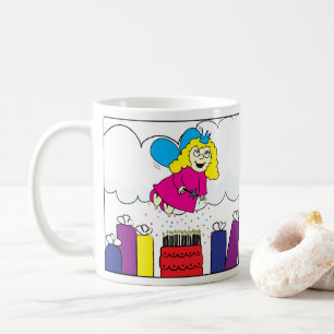 Birthday Fairy auf klassisch-weiße Tasse