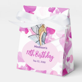 Birthday Fairy Princess Pink Hearts Fashion Sketch Geschenkschachtel
