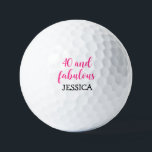 Birthday Female Golfer Funny 40. glücklich 40 Golfball<br><div class="desc">Alles Gute zum 40. Geburtstag! Vierzig und fabelhafter Golfball. Witzige 40. Geburtstagsziffer. Perfekt für sie,  Mama,  Ehefrau. Golfer Geschenkidee. Personalisieren Sie es mit einem Namen.</div>