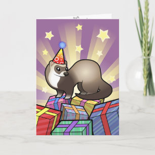 Birthday Ferret Karte