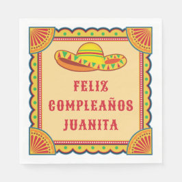 Birthday Fiesta | Feliz Cumpleanos Napkins Serviette