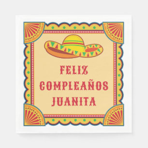 Birthday Fiesta Feliz Cumpleanos Napkins Serviette