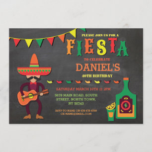 Birthday Fiesta Mexico Man Party Einladung