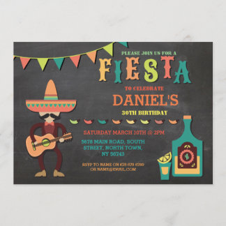 Birthday Fiesta Mexico Man Party Einladung