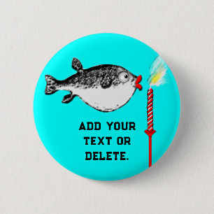 Birthday Fish Wish Button