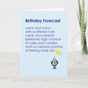 Birthday Forecast - ein lustiges Geburtstagsgedich Karte