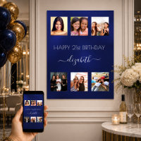 Birthday Foto Collage Marine blaue BESTE FREUNDIN