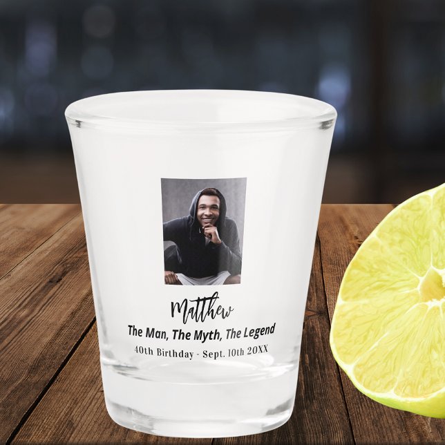Birthday Foto man Mythos Legende Spaß Schnapsglas (Von Creator hochgeladen)