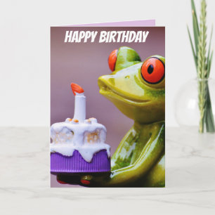 BIRTHDAY FROG FUNNY GREETING CARDS KARTE