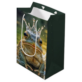 Birthday Frog Tragen einer Wasserschlauchkrone Mittlere Geschenktüte