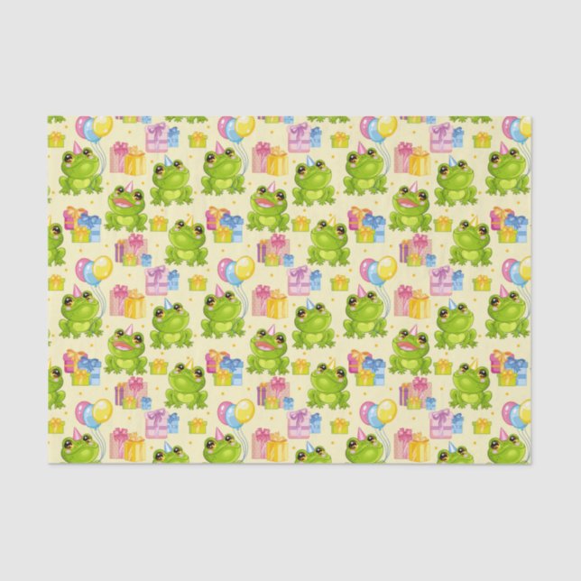 Birthday Frogs Seidenpapier (Vorderseite)