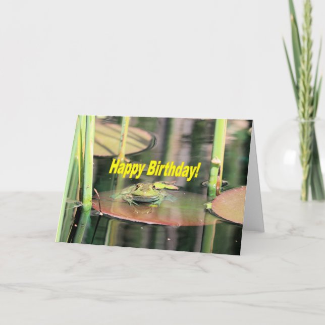 Birthday Frosch Karte (Vorderseite)