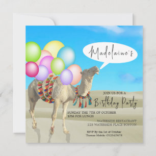 Birthday Fun Adult Moderne farbenfrohe Ballons Einladung