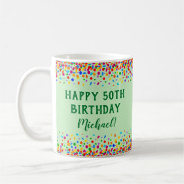 Birthday Fun Colorful Confetti Kaffeetasse