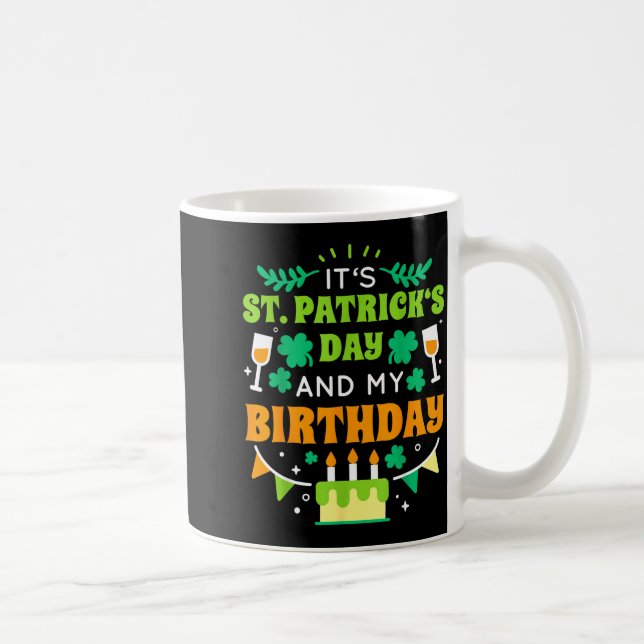 Birthday Funny Born On St Patricks Day 2020  Kaffeetasse (Rechts)