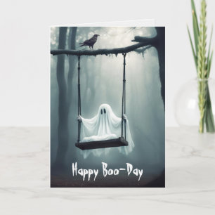 Birthday Ghost und Raven Karte