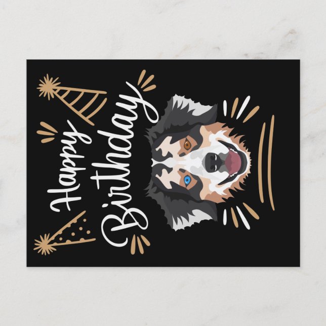 Birthday Gift Australian Shepherd Postkarte (Vorderseite)