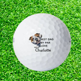 Birthday Gift for the Best Bulldog Dad Golfball