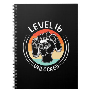 Birthday Gift   Level 16th Birthday Unlocked Notizblock