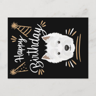 Birthday Gift West Highland Terrier Postkarte