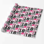 birthday girl, 18. Geburtstag Geschenkpapier pink<br><div class="desc">birthday girl,  18. Geburtstag Geschenkpapier pink Kiss,  Kussmund College Style</div>