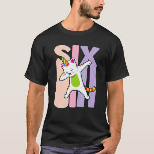 Birthday Girl 6H Geburtstag Niedlich Rainbow Unico T-Shirt
