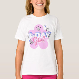 Birthday Girl Blume Butterfly Niedlich T-Shirt