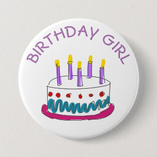 Birthday Girl Button