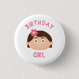 Birthday Girl Button