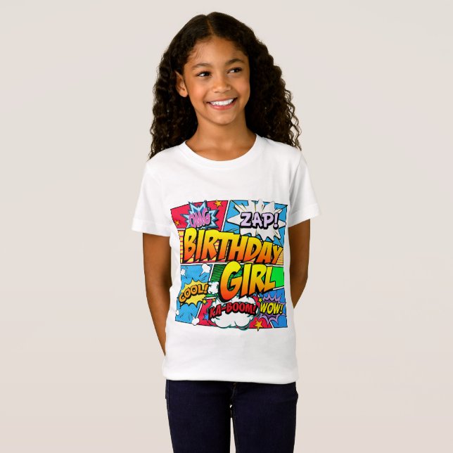 Birthday Girl Comic Book T-Shirt (Vorne ganz)