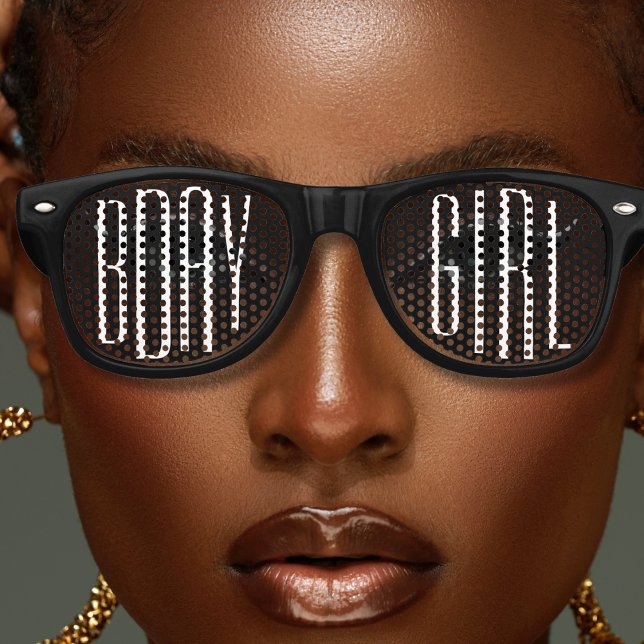Birthday Girl Cool Black Partybrille (black retro birthday girl sunglasses)