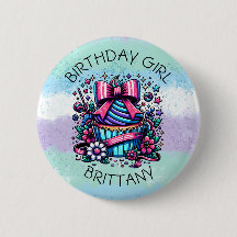 Birthday Girl Cupcake Whimsical Personalisiert