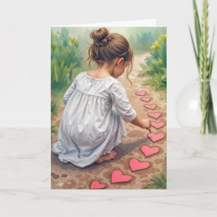 Birthday Girl Erstellen eines Herzweges Karte