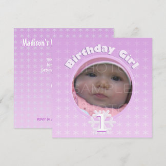 Birthday Girl Foto Winter Onederland Einladung